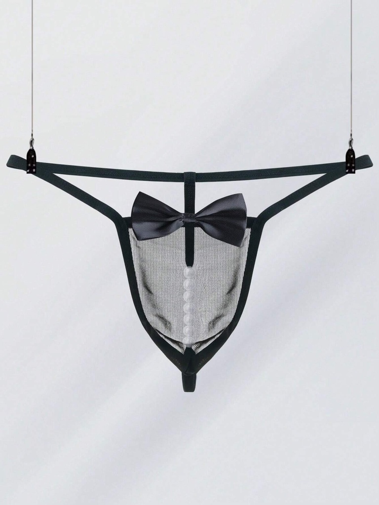 TANGA MASCULINA CON PERLAS NEGRO