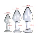 KIT 3 PLUGS DE VIDRIO TRANSPARENTE