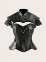 CORSET DE CUERO NEGRO