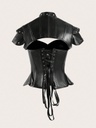 CORSET DE CUERO NEGRO