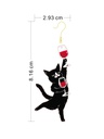 ARETES DE GATITOS CON COPAS DE VINO
