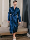 BATA DE SEDA AZUL REY