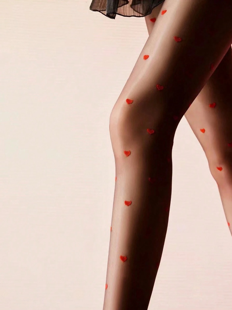 MALLAS CON ESTAMPADO DE CORAZÓN