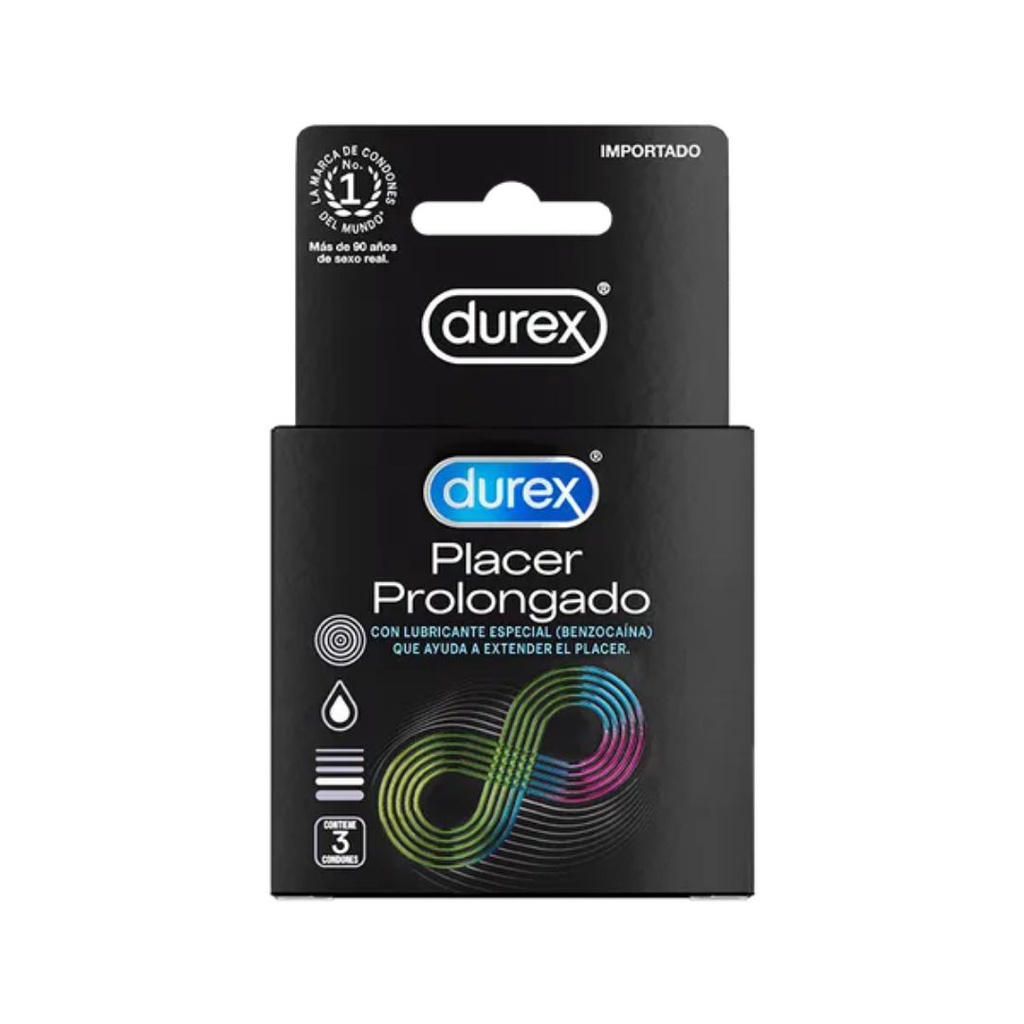 CONDONES DUREX PLACER PROLONGADO 3 UNIDADES
