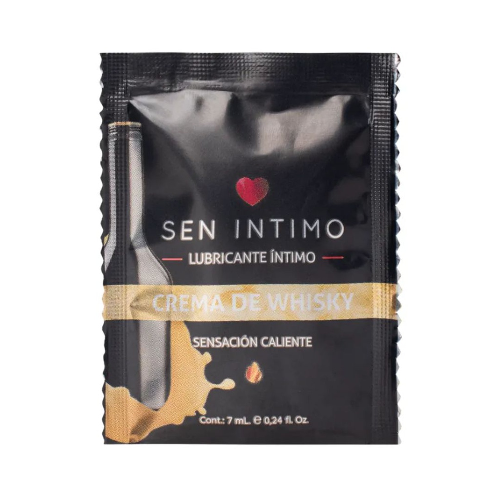 SOBRE DE LUBRICANTE SEN INTIMO CREMA DE WHISKY CALIENTE 7ML