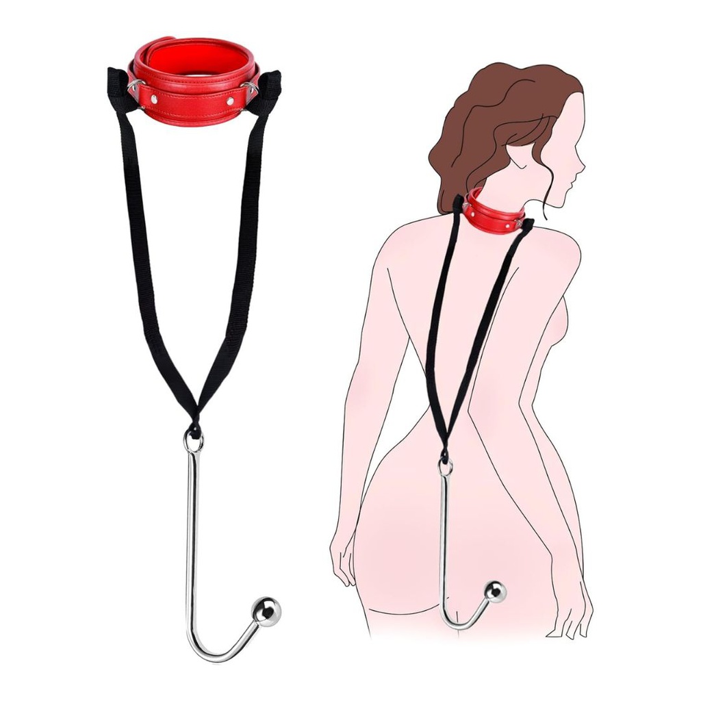 CADENA DE CUERO CON GANCHO ANAL DE RETENCIÓN