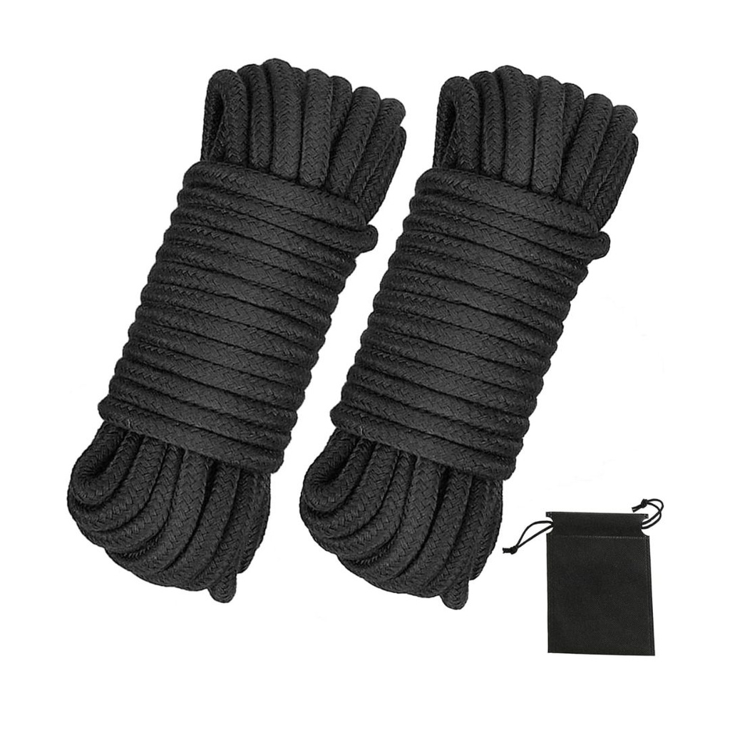 CUERDA DE ALGODÓN SUAVE NEGRO 10M