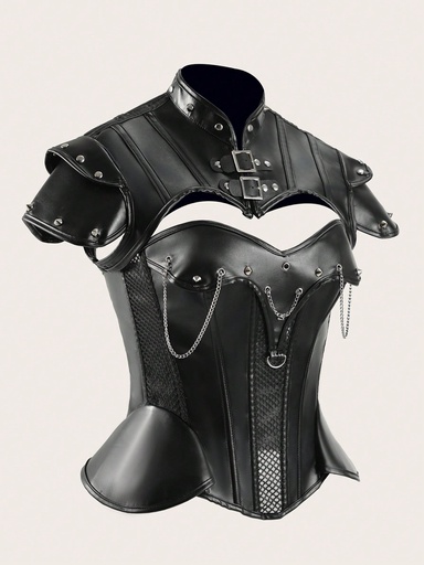 CORSET DE CUERO NEGRO