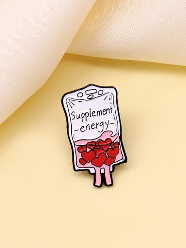 PIN DE BOLSA DE TRANSFUSIÓN CON CORAZONES