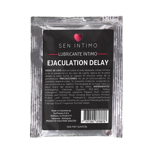 SOBRE DE LUBRICANTE SEN INTIMO RETARDANTE 7ML