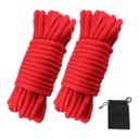 CUERDA DE ALGODÓN SUAVE ROJO 10M