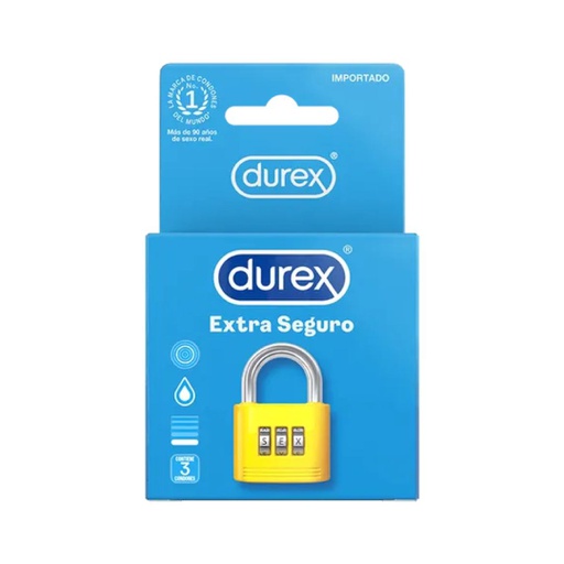 CONDONES DUREX EXTRA SEGURO 3 UNIDADES