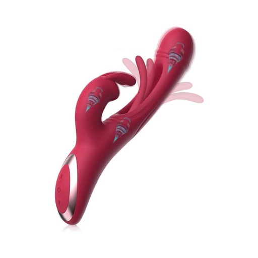 VIBRADOR DILDO CONEJO TWIST  Y ESTIMULADOR DE CLÍTORIS