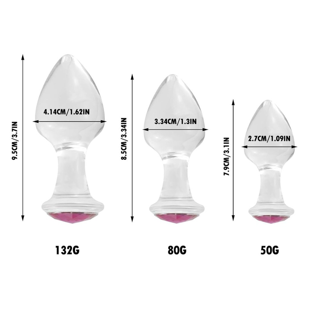 PLUG TRANSPARENTE DE CRISTAL